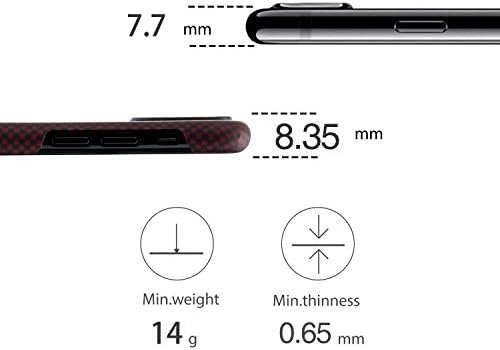 Pitaka Magnetic Slim kućište kompatibilno s iPhoneom X 5.8 , Magez Case Aramid Fiber [Real Aero Crafts Materijal] Telefonska futrola,