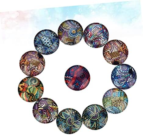 20pcs ljepljivi bling stakleni kabochon za izradu nakita okrugle mozaične pločice naljepnice za naušnice Vintage naljepnice okrugle
