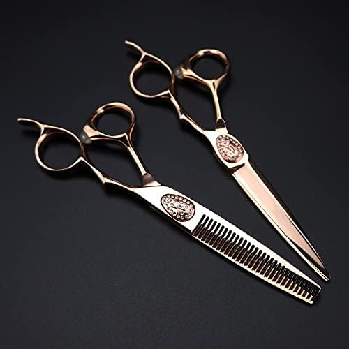 Škare za rezanje kose, 6 -inčni profesionalni Japan 440C čelični gornji ružini zlatni škare za kosu rezanje brijačske frizure škare