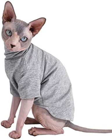 Sphynx Mačka odjeća zima debele pamučne majice dvoslojne odjeće za kućne ljubimce, košulje za pulover mačića s rukavima, odjeća za