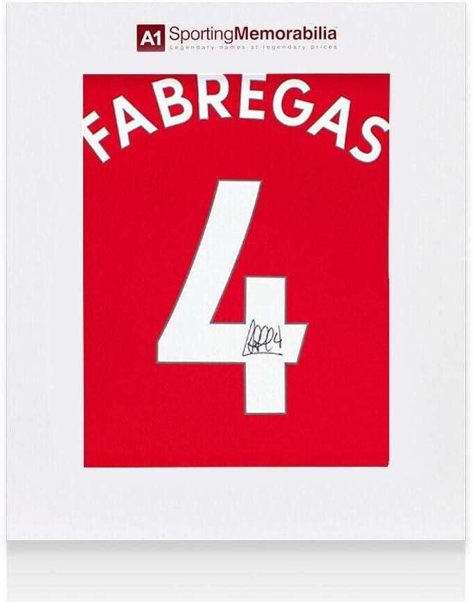 CESC Fabregas potpisana arsenalna košulja - 2021-22, broj 4 - Poklon kutija Autogram - Autografirani nogometni dresovi
