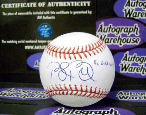 Bret Boone s autogramiranim bejzbolom natpisan 4x zlatna rukavica
