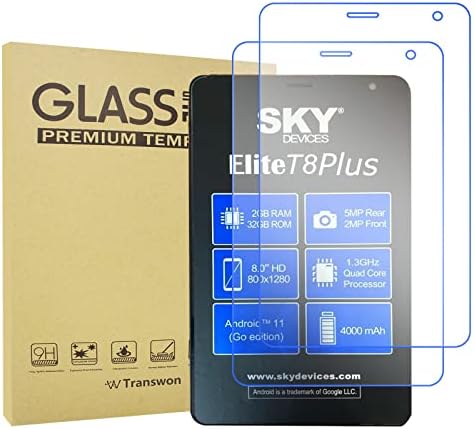 Zaštitna folija za ekran Transwon SKY Elite T8Plus, 2 kutije kaljenog stakla za tablete SKY Devices Elite T8Plus/Zaštitna folija za