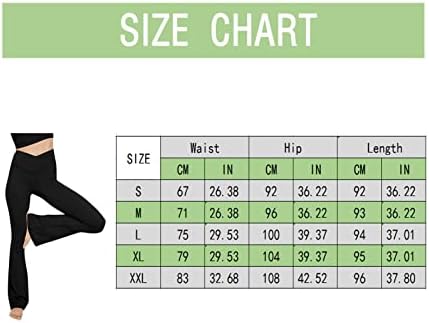 Joga hlače plus veličina za žene 4x žene Plasičaste joge hlače za čizme Izrezanje visokih struka.