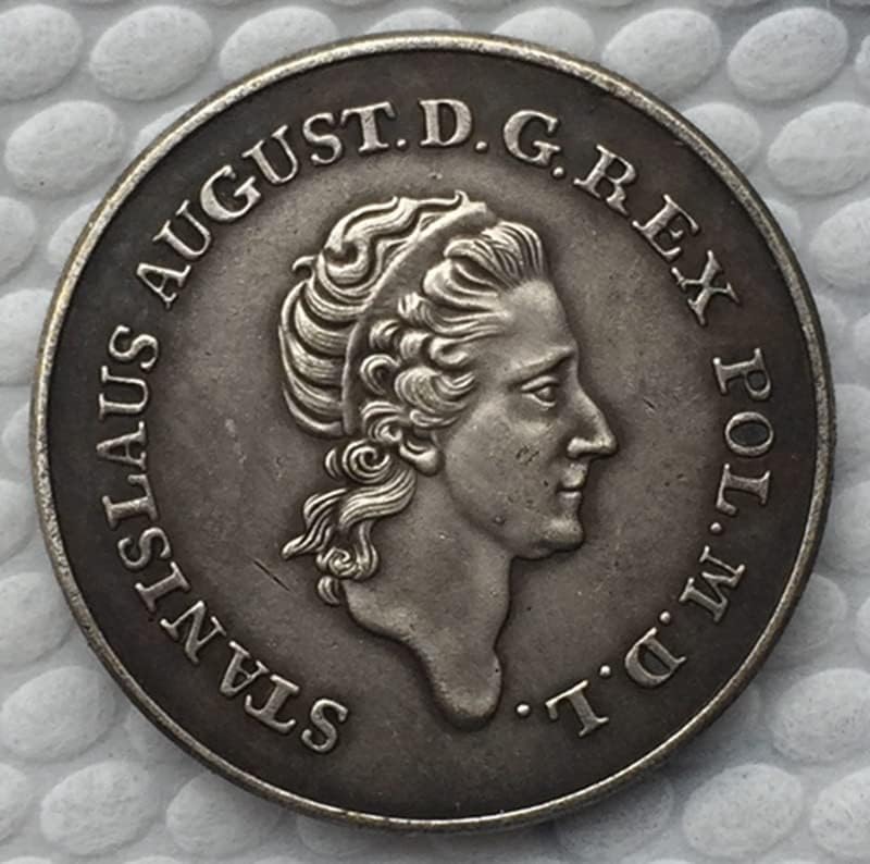 1771 Poljski novčići bakarni srebrni antikni novčići Strani komemorativni novčići kovanice Zbirka rukotvorine