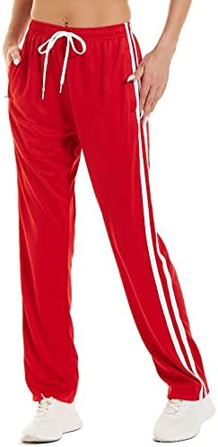 MagComsen ženske mrežne hlače s džepovima za vježbanje u teretani hlače brze suhe jogger aktivne atletske hlače