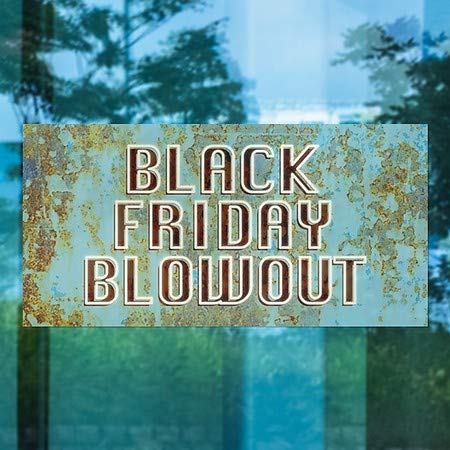 CGSIGNLAB | Black Friday Blowout -Ghost star plavi prilijepljenje prozora | 24 x12