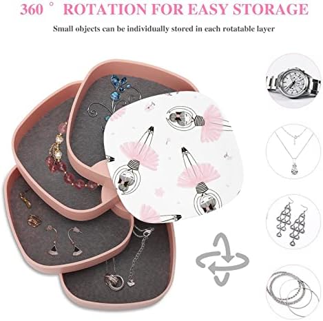 Nahan nakit kutija balerina uzorak djevojke prijenosni putni nakit kućište ABS nakit za skladištenje ružičasta za ogrlice prstenove