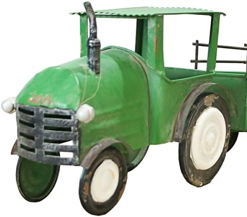 Dodatak-dekorativni metalni traktor i prikolica za sadnju za dom i vrt