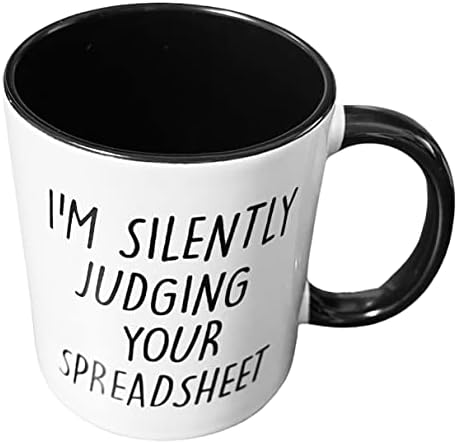 Nova šalica za kavu tiho ocjenjujem vašu proračunsku tablicu jedinstvene su poklon šalice za šefa, AA, računovođu i još mnogo toga