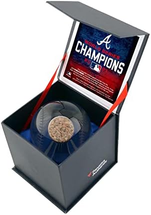 Atlanta Braves 2021 MLB prvaci World Series Crystal Baseball s prljavštinom koja se koristi u igri - MLB igra koristila bejzbol