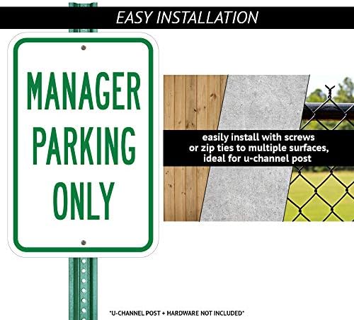 Rezervirani parking znak kupac i parkiranje posjetitelja | 12 x 18 teškim aluminijskim parkiranjem na aluminijskoj hrpi | Zaštitite