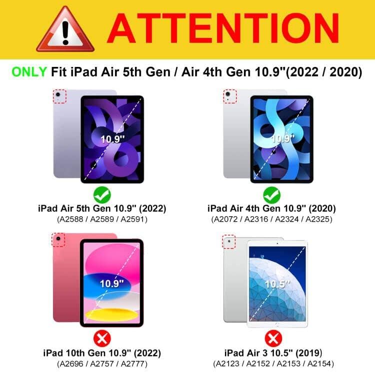 Slučaj Fintie Slimshell za iPad Air 5. generacija / iPad Air 4. generacija 10.9 inča - Fleksibilni mekani TPU Stand Stand Pokrič s