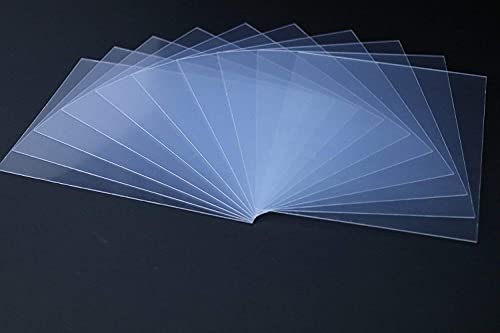 Vrhunski grafički opskrba PETG Clear Pleksiglass plastični listovi 11 x 14 inča - debljina 20mil za DIY, prikaz projekata i zanata,