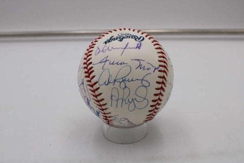 Albert Pujols/Mays/Aaron/Jeter +18 Potpisan autogram bejzbola JSA LOA D7282 - Autografirani bejzbol