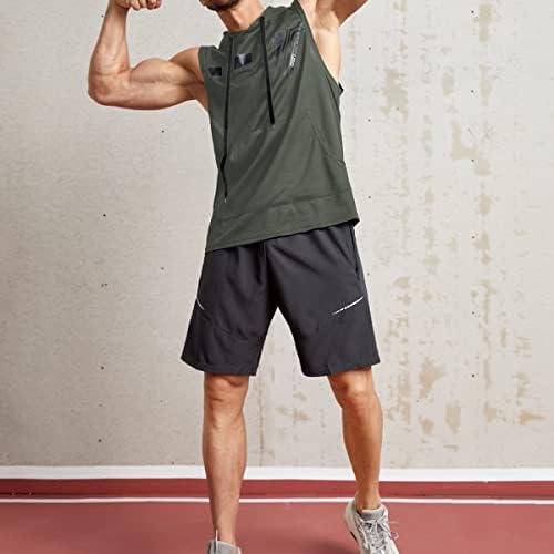 Muške mišićne kapuljače bez rukava za vježbanje kapuljača s kapuljačom vrhovi bodybuilding brzo suhe atletske košulje