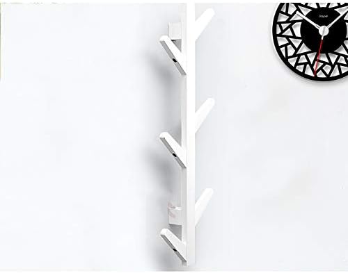 MLXG oblik stabla zidni stalak za ulaz za ulaz za ulaz, višenamjenska zidna polica viseća polica, za hodnik kupaonice dnevna soba-bijele