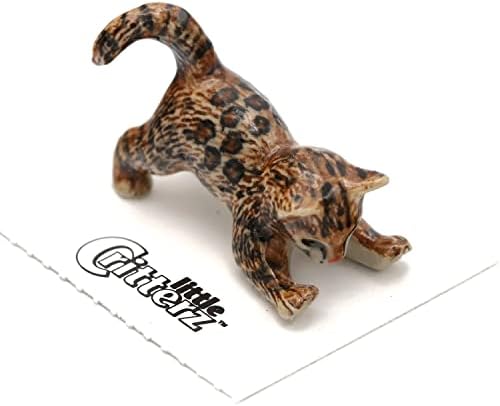 Little Critterz Cat - Bengal Cat Simba - Domaći dekor Minijaturni porculanski figurica životinja
