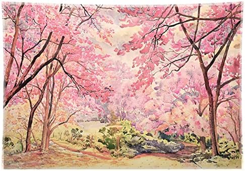 68.45 inča Proljetni ružičasti cvijet trešnje Pozadina cvjetajuća trešnja Mulan kineski japanski stil Pozadina za fotografiranje djevojka