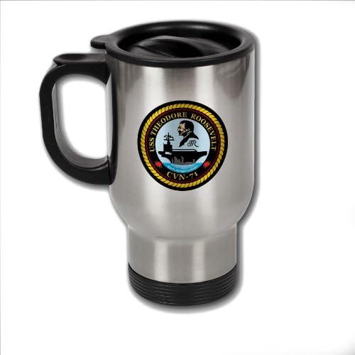 Expressitbest šalica za kavu od nehrđajućeg čelika s američkom mornaricom USS Theodore Roosevelt amblem