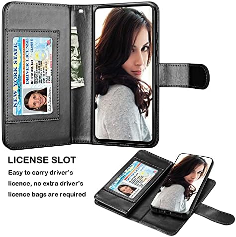 Torbica-novčanik NJJEX za Samsung Galaxy A52S 5G / Galaxy A52 5G / Galaxy A52 Case [9 utora za kartice] Nositelj kreditne kartice od