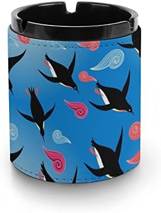 Penguini koji plivaju u morskoj koži modne pepeljasti modni pepeo ladice za uređenje ureda za cigare