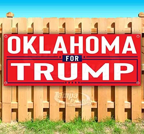 Oklahoma za Trump Banner 13 oz | Ne-fabrika | Teški vinil jednostrani s metalnim gromcima