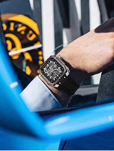 Befia luksuzni modifikacijski komplet za Apple Watch remen 44 mm aluminijski metalni futrola gumena traka narukvica mod kit diy za