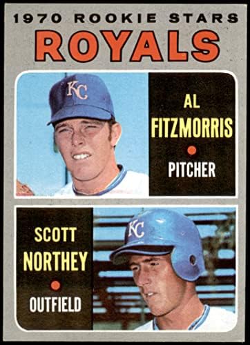 1970. Topps 241 Royals Rookies Al Fitzmorris/Scott Northey Kansas City Royals NM+ Royals