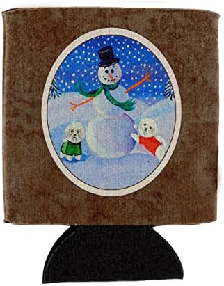 Caroline's Treasures 7145cc Snowman Bichon Frize limen ili zagrljaj boca, može hladniji zagrljaj zagrljaja zagrljaja za pranje pića
