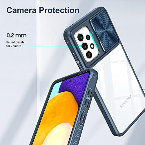 Telefonska futrola za Samsung Galaxy A52/A52S 5G s kajem staklenim zaštitnim poklopcem zaslona i poklopcem za poklopce kamere 360 ​​Zaštita