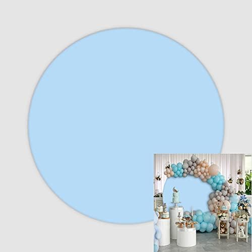 7. 2. 7. 2.2.jednobojna plava okrugla pozadina za rođendansku zabavu za bebe svadbeni tuš pozadina za fotografiranje dekoracija stola