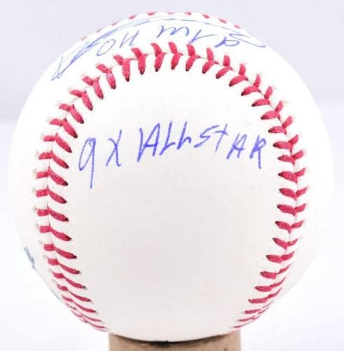 Vladimir Guerrero Sr. Potpisao Rawlings OML bejzbol w/3 natpisa -Beckettwholo - Autografirani bejzbol