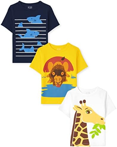 Dječja mjesta za bebe mališana grafička majica s kratkim rukavima 3-pack