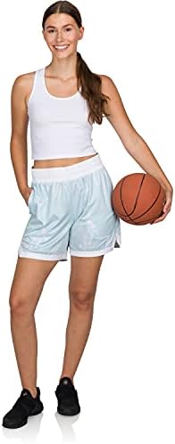 Ženske Brzosušeće košarkaške kratke hlače, elastični pojas s vezicom, unutarnji šav 6,5 inča
