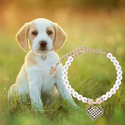 Pearls Chain Dog Collar Ogrlica za pse Metalne kubanske veze za srednje i velike pse teškim žvakaćim opcijama različitih duljina širokih