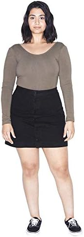 Američka odjeća za žensku traper gumb prednja a-line mini suknja
