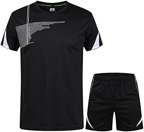 Majica na treningsuitu+kratke hlače za muškarce ljeto Postupno prozračno brzo suhih nogometnih odijela na otvorenom za sportski trening