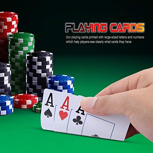 Karte za igranje s velikim otiskom, špil karata velikog formata za poker, površina s platnenom završnom obradom, 2 pakiranja, uzorak