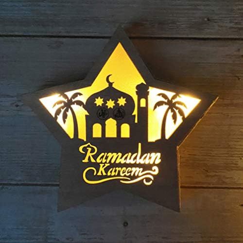 Ramazan LED noćno svjetlo drvena Zvjezdana Svjetiljka ukras za Mubarak Islam kućni zidni ukras stola pribor za zabavu LED stolna svjetiljka