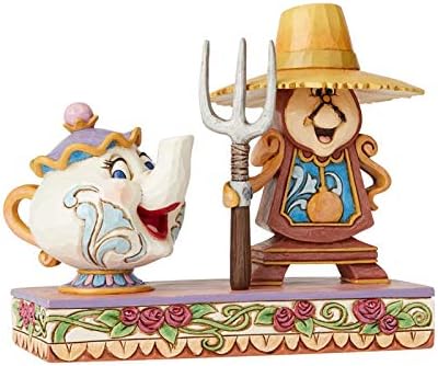 Enesco Disney tradicije Jima Shore Beauty and the Beast Cogsworth i figurica gospođe Potts, 5 inča, višebojan
