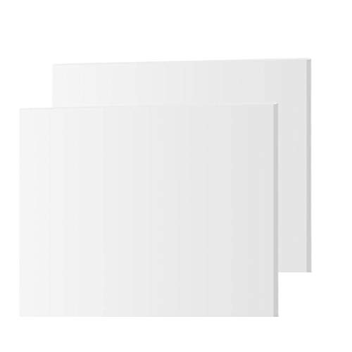 Prošireni PVC list - 2 pakiranja - lagana kruta pjena - 3 mm - 12 x 12 inča - bijela - idealna za natpise, zaslone i digitalni/zaslonski