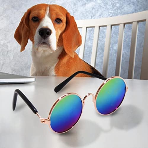 Mačke sunčane naočale naočale za pse klasične retro kružne sunčane naočale Cool Kostim za kućne ljubimce za male srednjeg kućnih ljubimaca