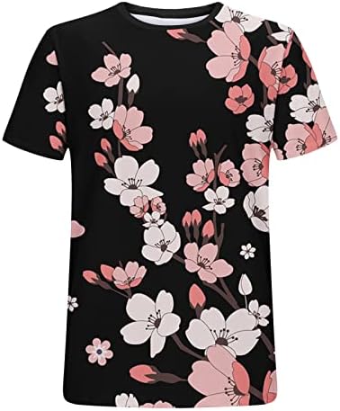 Muški cvjetni print majice Havajske košulje na plaži casual Daily Odmor majice kratki rukavi posada za vrat ljetni vrhovi