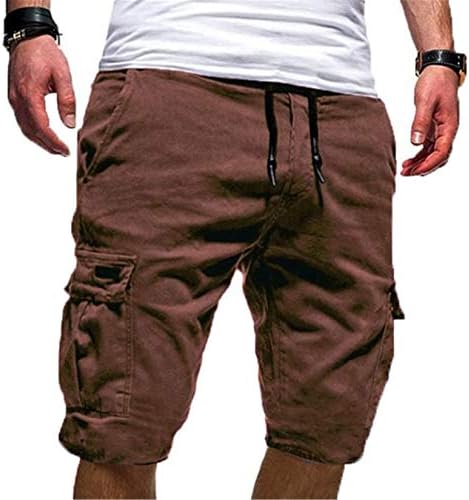 ANDONGNYWELL muški izvlačenje elastičnog struka Sports Sports Sports Sports Brzo se osušite s džepovima za trening treninga