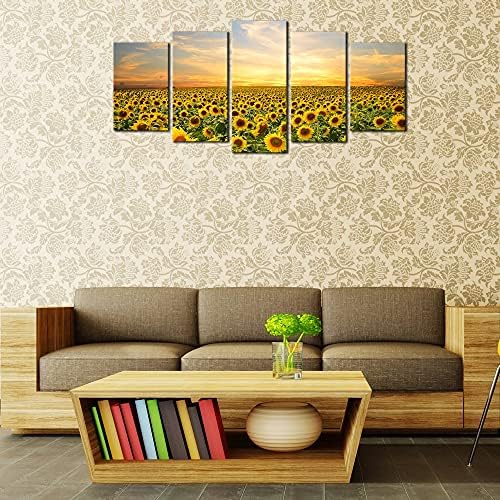 Wieco Art Suncowers Canvas Otisci zidni umjetnički krajolik slike Slike spremne za druženje u spavaćoj sobi spavaća soba kućni ured
