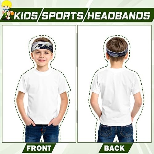 10kom trake za glavu za dječake sportske trake za vježbanje 16-inčna elastična sportska traka za kosu koja upija vlagu za dječake Dodaci