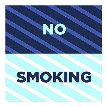 CGSIGNLAB | Nema pušenja -stripe plave Stizanje prozora | 24 x24