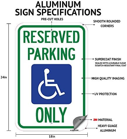 Dozvoli parkiranje samo će se prekršitelji označiti, pokrenuti ili vući na rizik vlasnika i troškove | 18 x 24 teškim aluminijskim