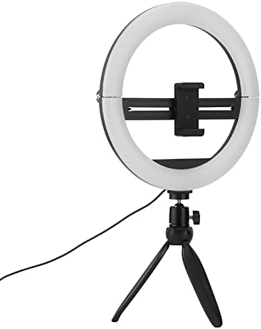 10-inčna sklopiva LED prstenasta svjetiljka s držačem za telefon, postoljem za stativ, snimanje s 3 svjetla za Selfie šminku uživo
